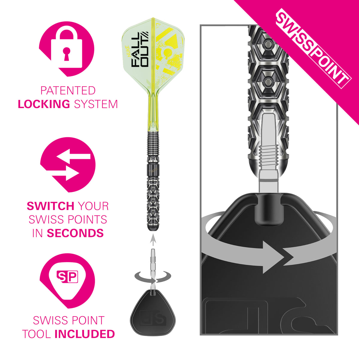 Target Luke “The Nuke” Littler Fallout 90% Tungsten SP Steel Tip Darts
