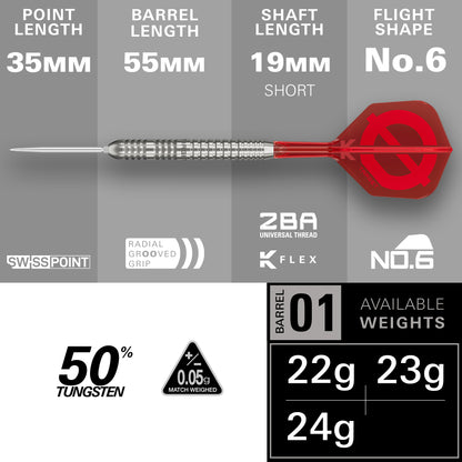 Target Group Ø 03 50% Tungsten SP Steel Tip Darts