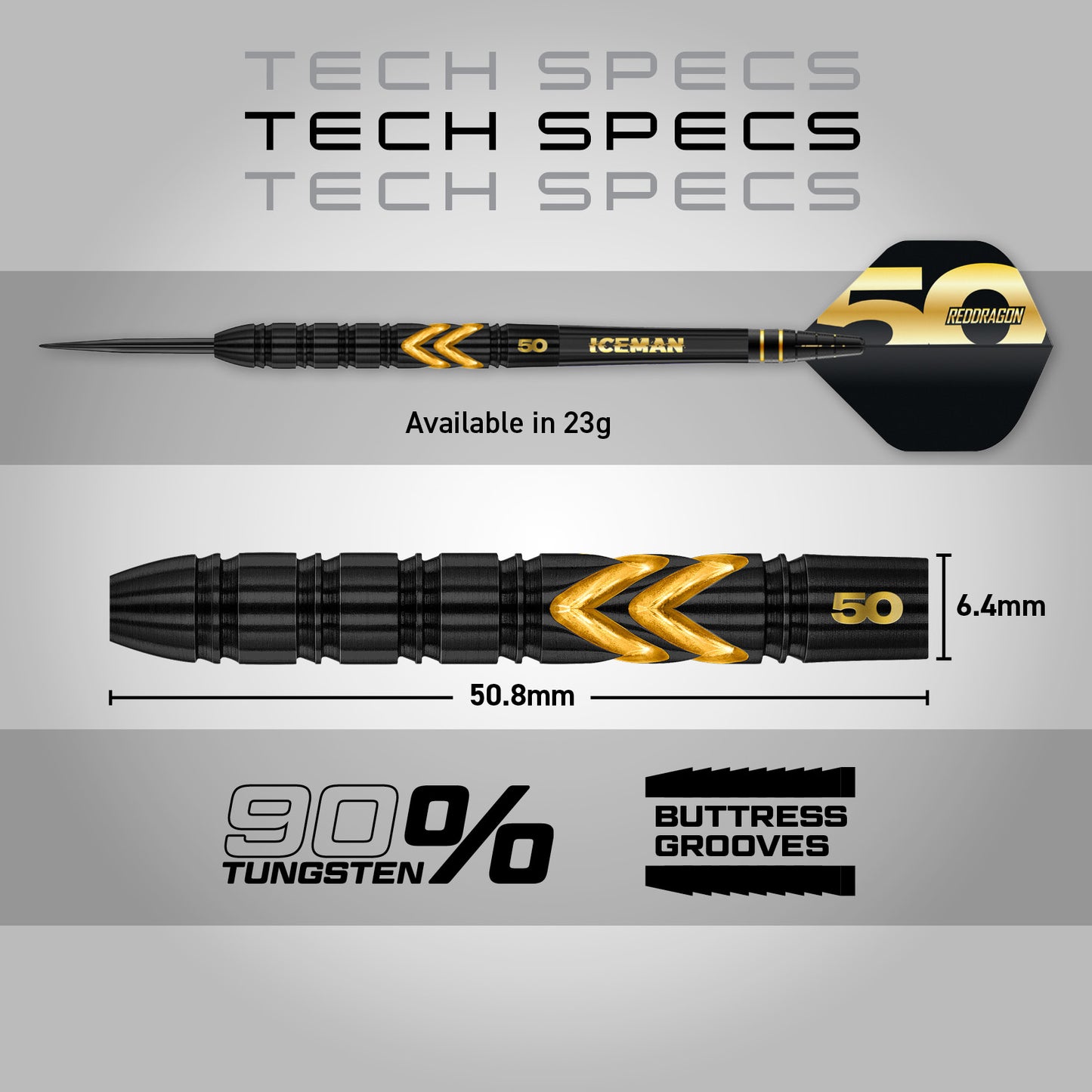 Red Dragon Gerwyn Price 50 Year 90% Tungsten Darts