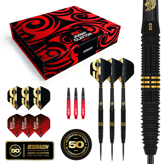 Red Dragon Jonny Clayton 50 Year Limited Edition Darts