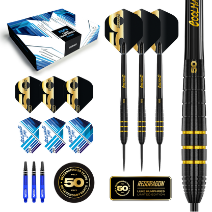 Luke Humphries 50 Year Anniversary Limited Edition 90% Tungsten Darts
