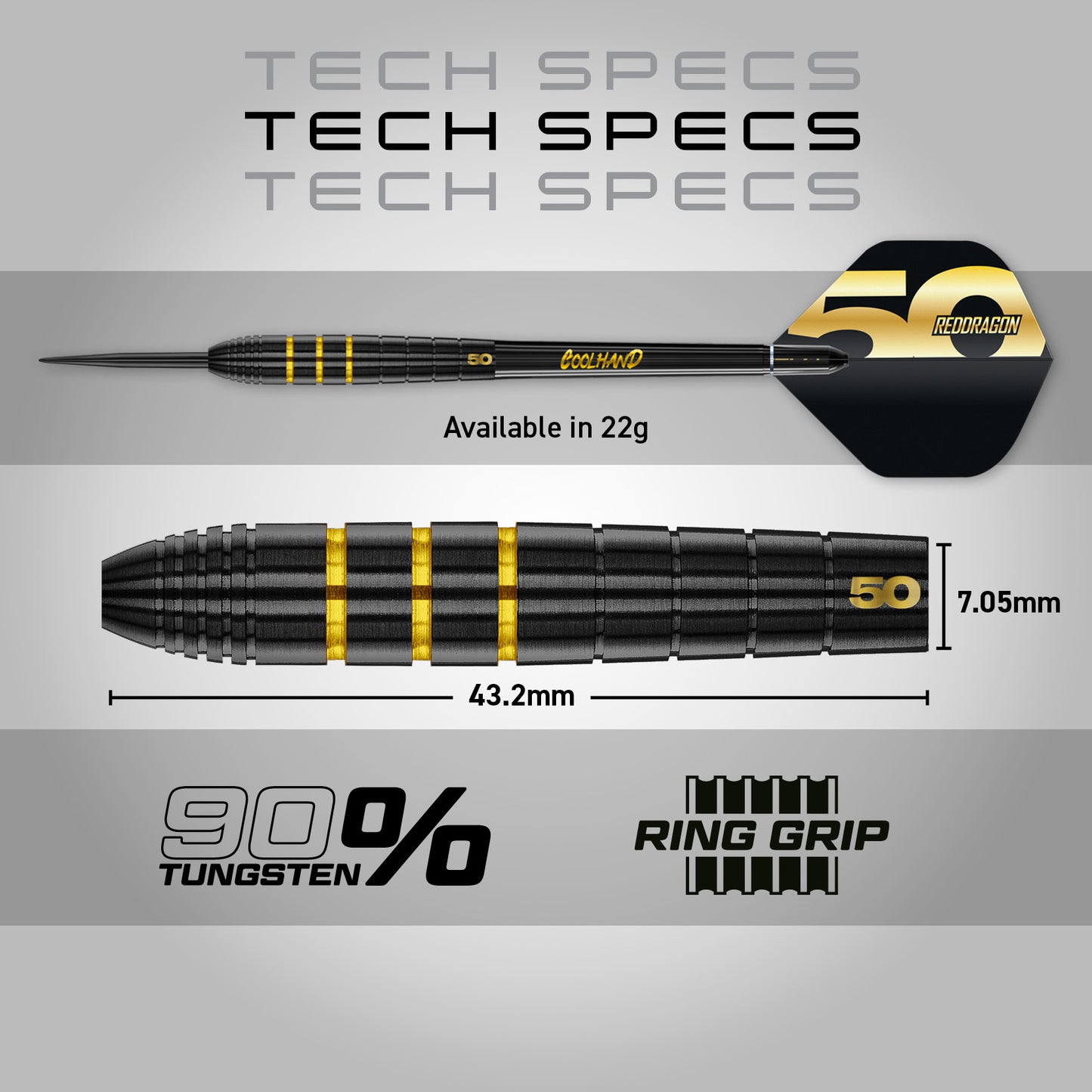 Luke Humphries 50 Year Anniversary Limited Edition 90% Tungsten Darts