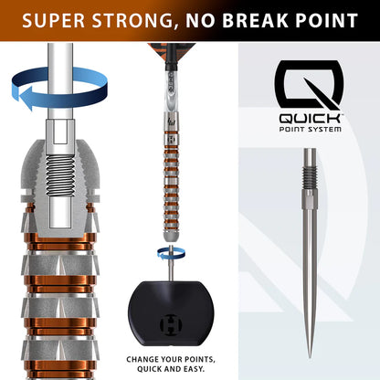 Harrows Luke Woodhouse Series 3 90% Tungsten QP Steel Tip Darts