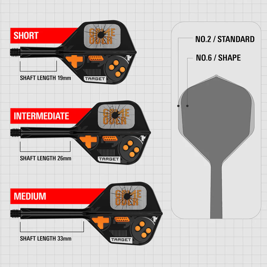 Target K-Flex Game Over No6 Integrated Flights & Shafts