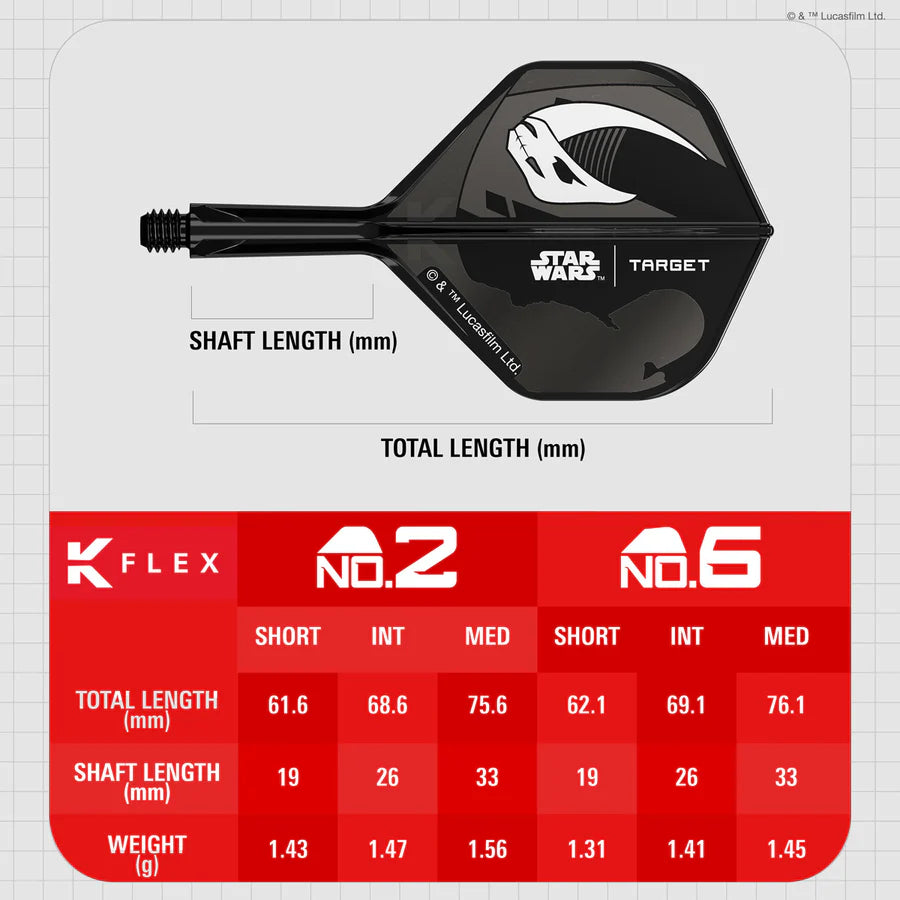 TARGET Mandalorian K-Flex No2 Integrated Flights and Shafts Multipack