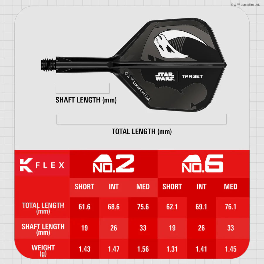 TARGET Mandalorian K-Flex No6 Integrated Flights and Shafts Multipack