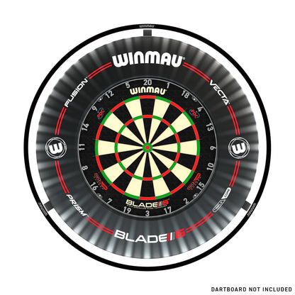 Winmau Plasma Dartboard Light & Black Proline Surround Bundle