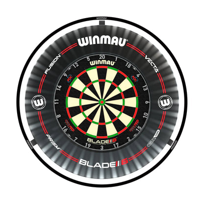 Winmau Plasma Dartboard Light & Black Proline Surround Bundle