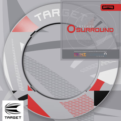 Target Patterned Notched Dartboard Surround