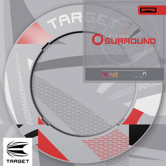 Target Patterned Notched Dartboard Surround