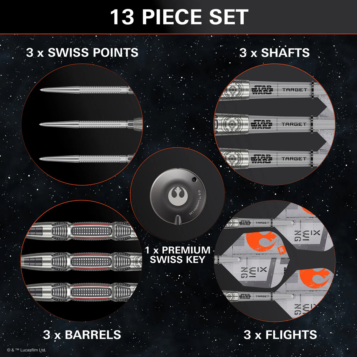 STAR WARS™ | Target X Wing 90% Tungsten Steel Tip Darts
