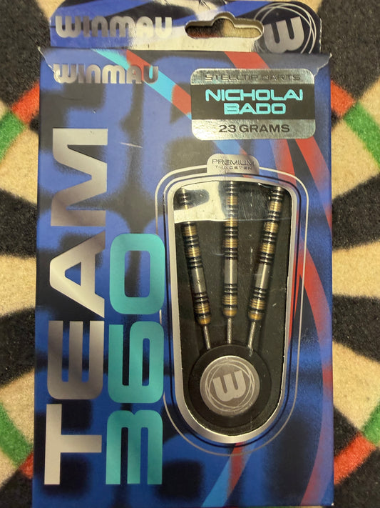 Winmau Team 360 Nicholai Bado 23g Second Hand Darts 7/10