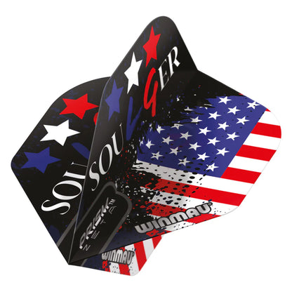 Winmau Prism Zeta Soulger Flag USA Dart Flights