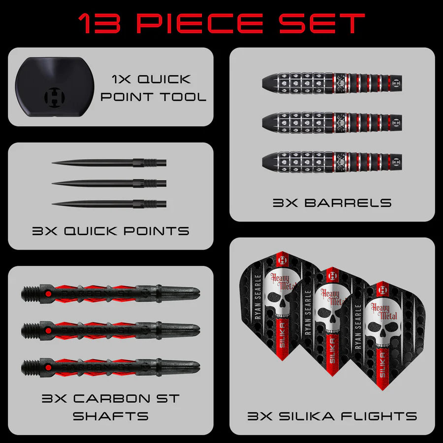 Harrows Ryan “Heavy Metal” Searle Series 3 90% Tungsten Steel Tip Darts