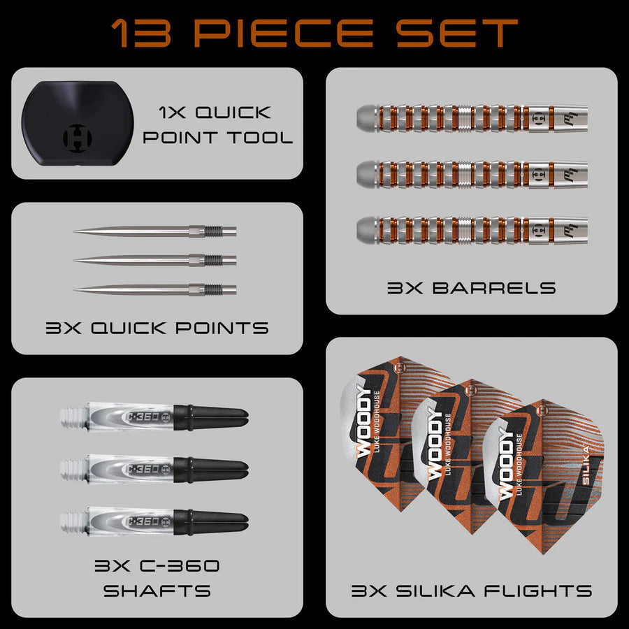 Harrows Luke Woodhouse Series 3 90% Tungsten QP Steel Tip Darts