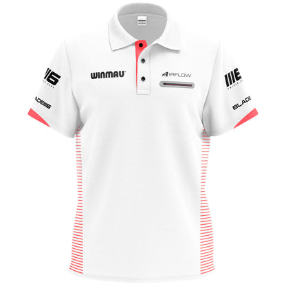 Winmau Pro-Line Tour Polo White Blade 6 Darts Shirt