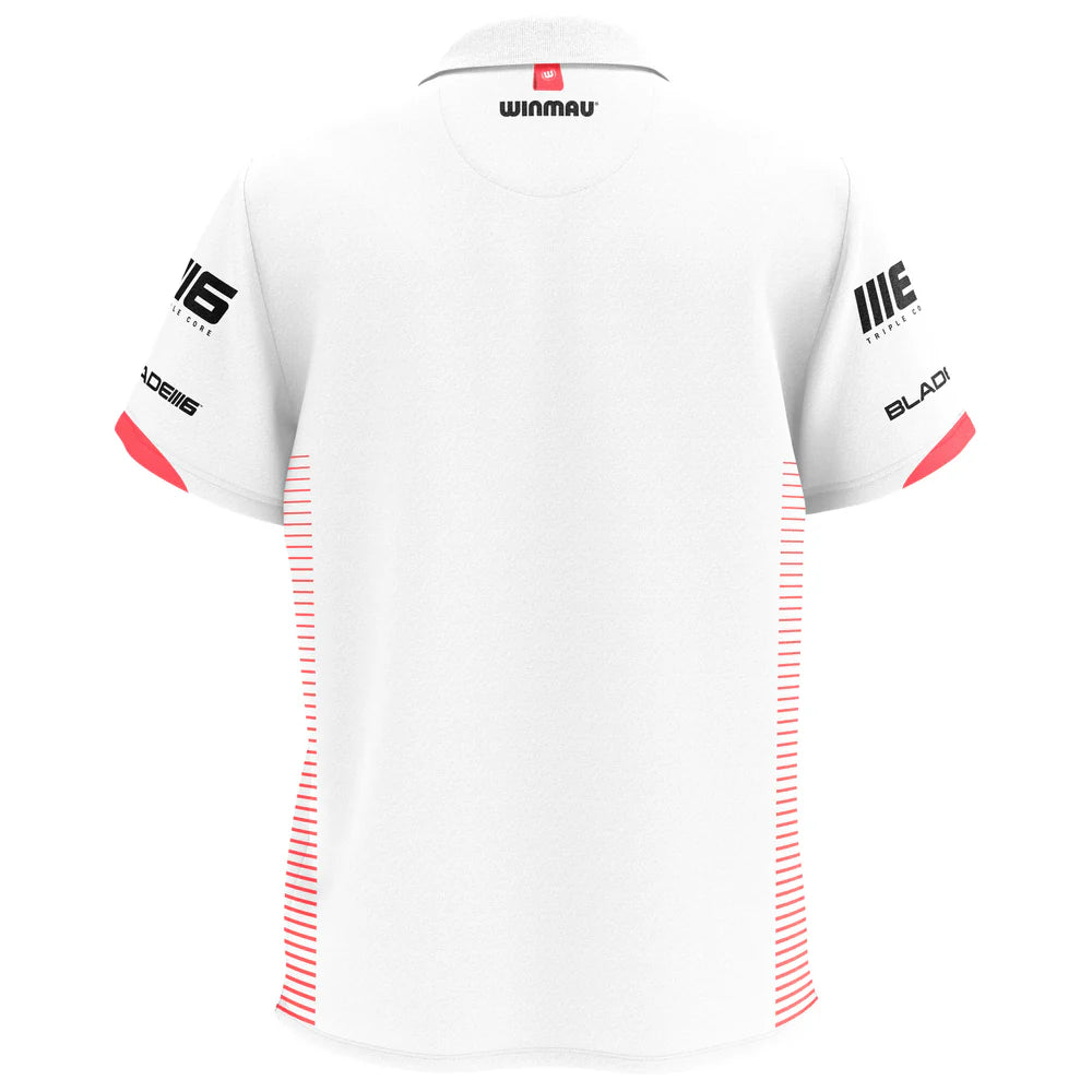 Winmau Pro-Line Tour Polo White Blade 6 Darts Shirt