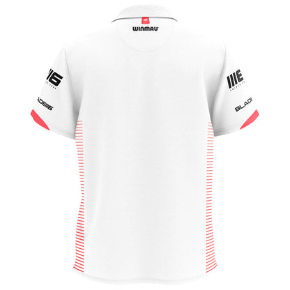 Winmau Pro-Line Tour Polo White Blade 6 Darts Shirt