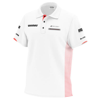 Winmau Pro-Line Tour Polo White Blade 6 Darts Shirt