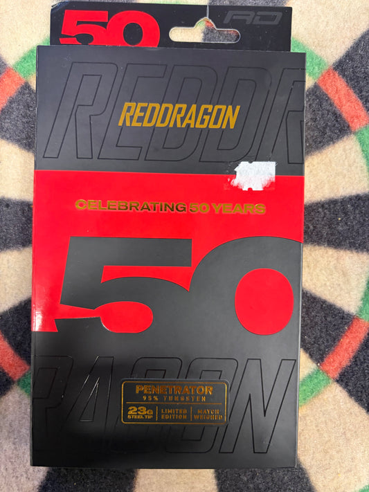 Red Dragon 50yr Anniversary Penetrator 4 23g Second Hand Darts 9/10