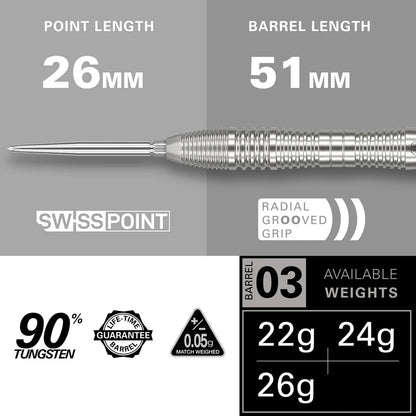 Target Crux 03 90% Tungsten Swiss Point Darts