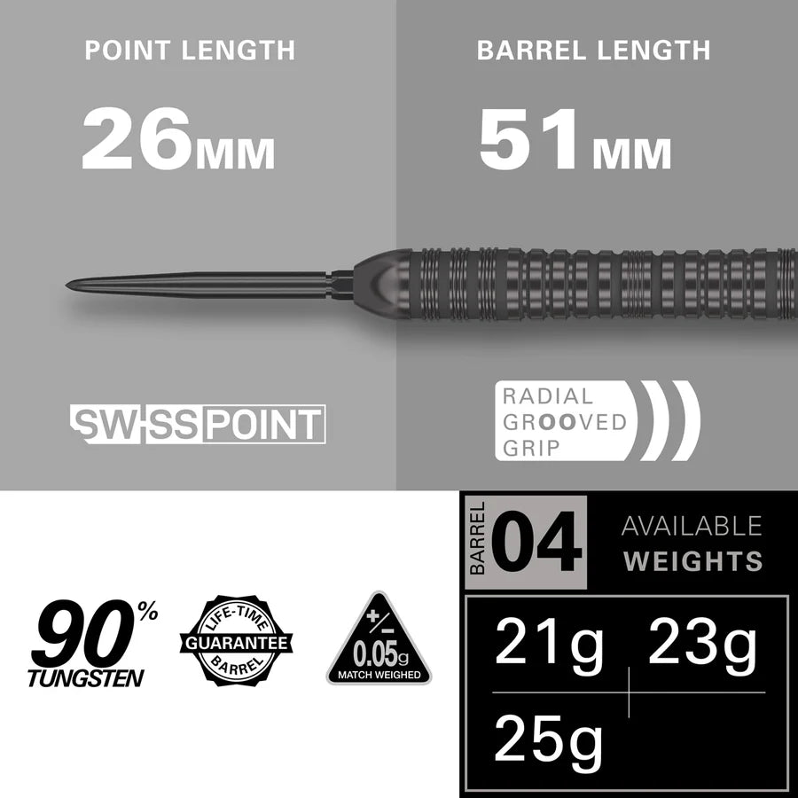 Target Bolide Void 04 90% Tungsten Swiss Point Darts