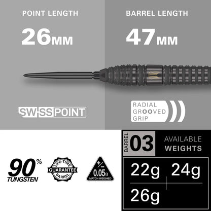 Target Bolide Void 03 90% Tungsten Swiss Point Darts