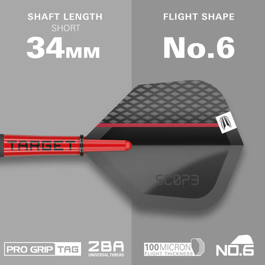 Target Scope 04 90% Tungsten Swiss Point Steel Tip Darts