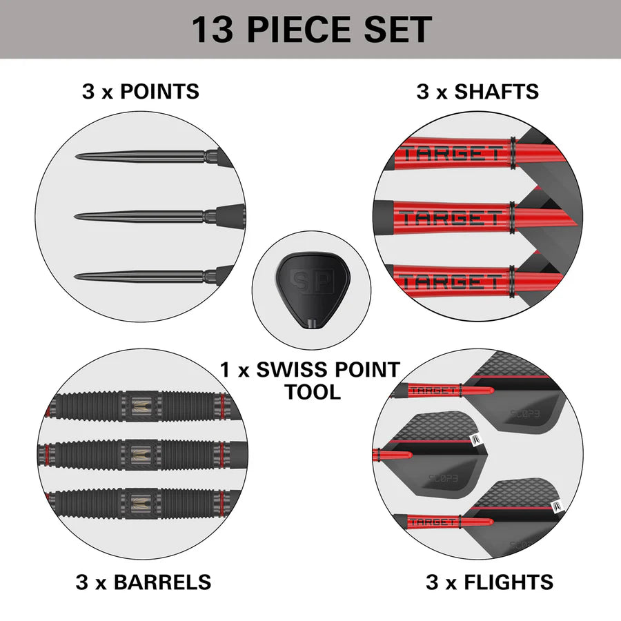 Target Scope 04 90% Tungsten Swiss Point Steel Tip Darts