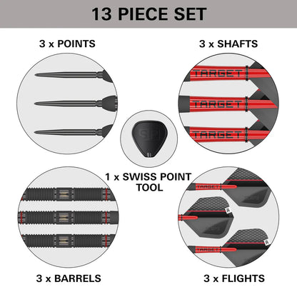Target Scope 01 90% Tungsten Swiss Point Steel Tip Darts