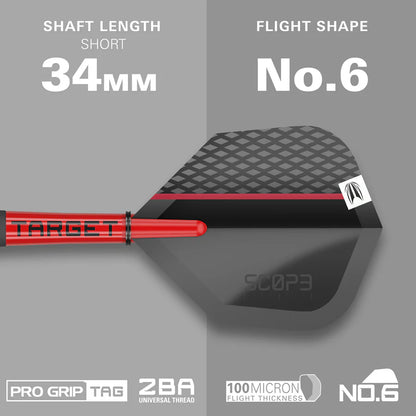 Target Scope 02 90% Tungsten Swiss Point Steel Tip Darts