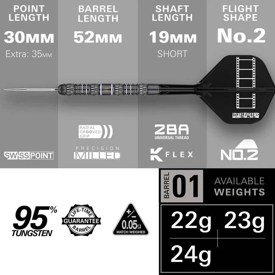 Target Chris Dobey 95k 95% Tungsten SP Steel Tip Darts