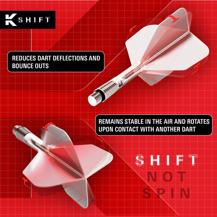 Target K-Shift White No2 Spinning Integrated Flights & Shafts