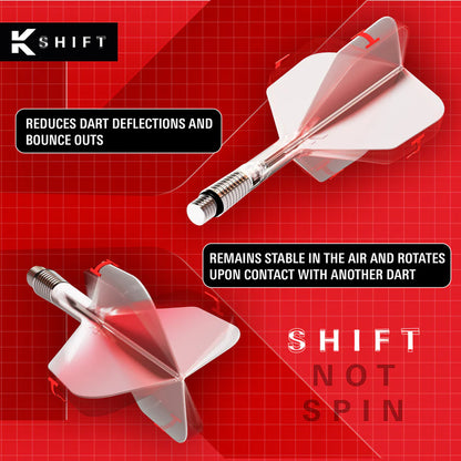 Target K-Shift Clear No6 Spinning Integrated Flights & Shafts