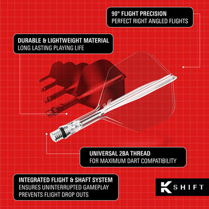Target K-Shift Clear No6 Spinning Integrated Flights & Shafts