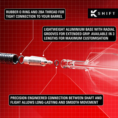 Target K-Shift Black No6 Spinning Integrated Flights & Shafts