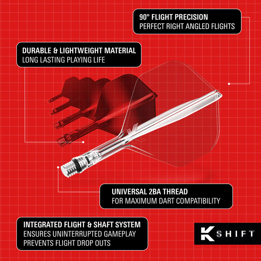 Target K-Shift Clear No2 Spinning Integrated Flights & Shafts