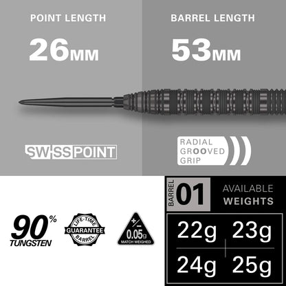 Target Bolide Void 01 90% Tungsten Swiss Point Darts