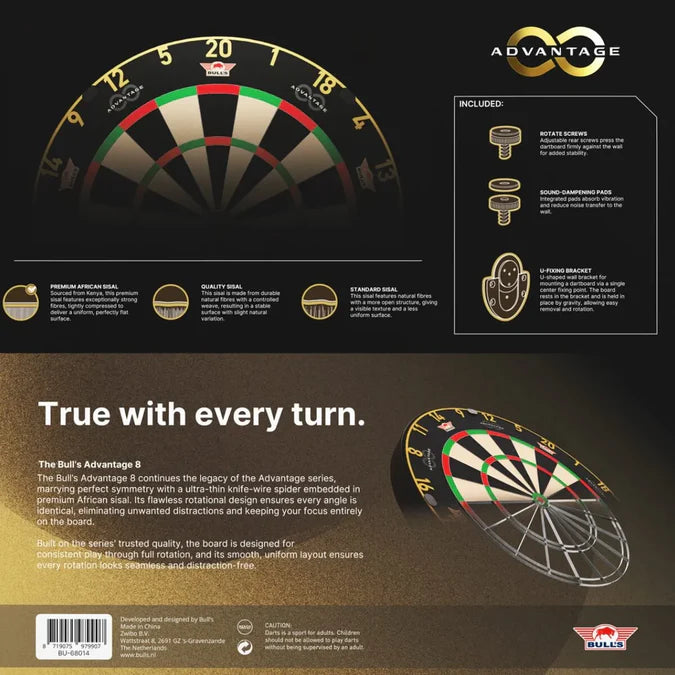 Bull's NL Advantage 8 Professional Dartboard