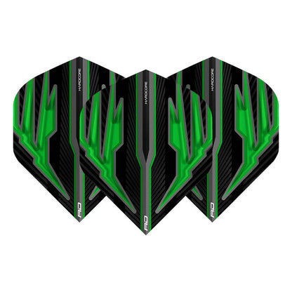 Black & Green Hardcore Radical Standard Dart Flights