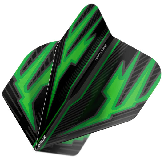 Black & Green Hardcore Radical Standard Dart Flights