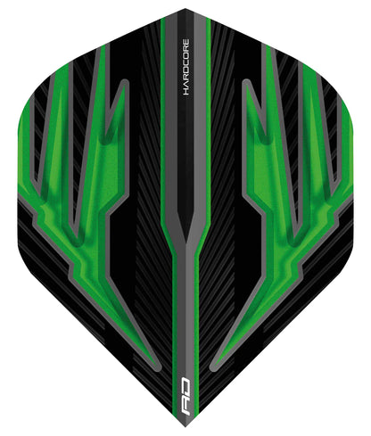 Black & Green Hardcore Radical Standard Dart Flights
