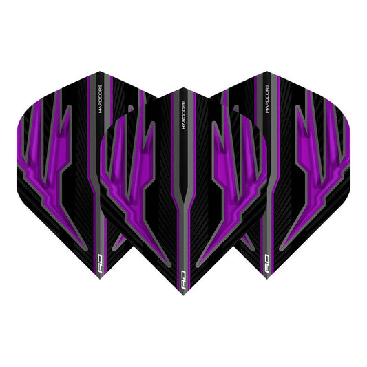 Red Dragon Black & Purple Hardcore Radical Standard Dart Flights