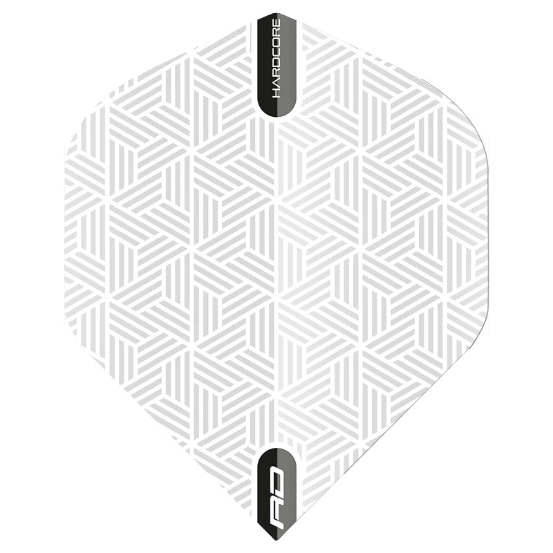 Red Dragon White Hardcore XT Standard Darts Flights