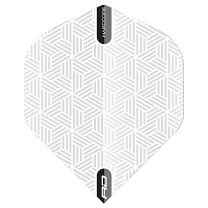 Red Dragon White Hardcore XT Standard Darts Flights