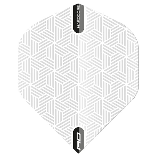 Red Dragon White Hardcore XT Standard Darts Flights