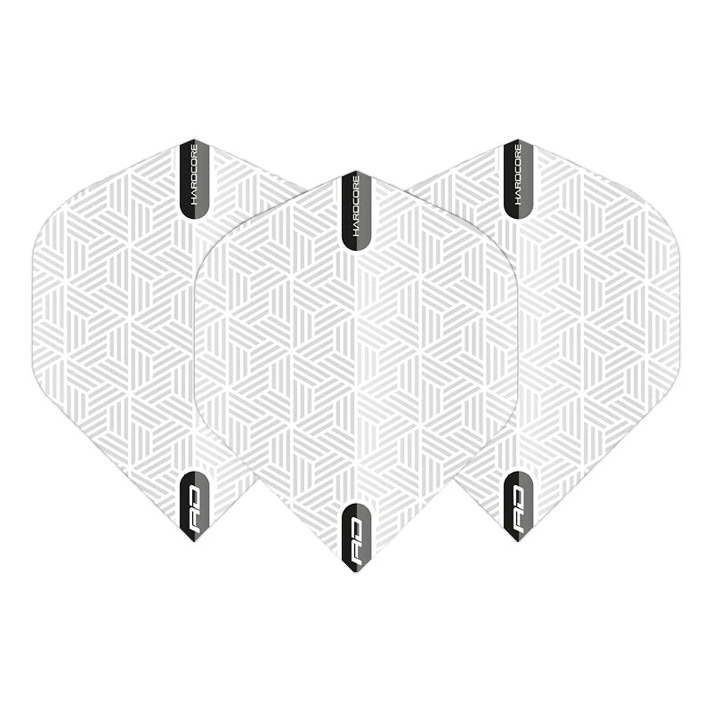 Red Dragon White Hardcore XT Standard Darts Flights