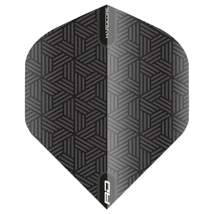 Red Dragon Black Hardcore XT Standard Darts Flights