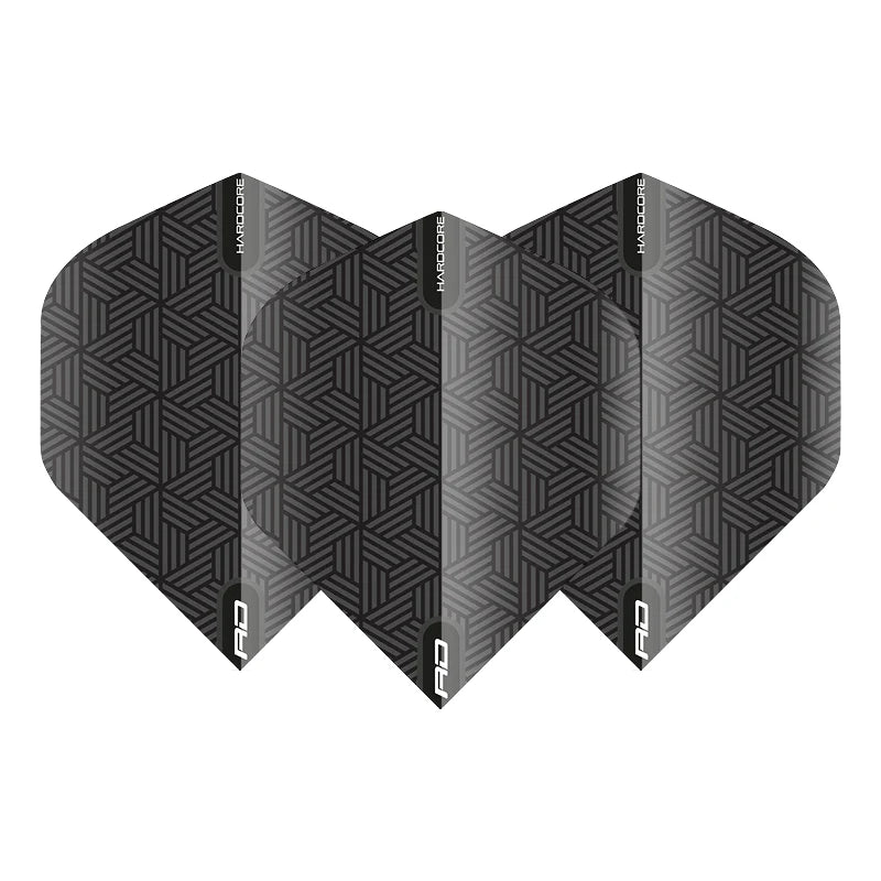 Red Dragon Black Hardcore XT Standard Darts Flights