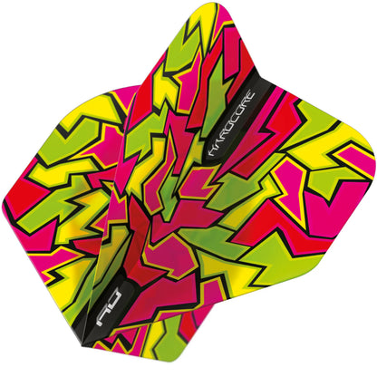 Red Dragon Hardcore Radical Red Crackle Standard Dart Flights